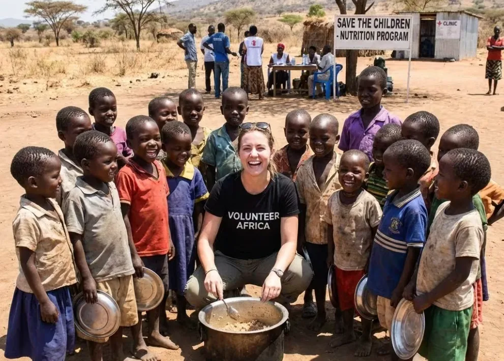 Figure 6.2 Image of an AI generated picture of ‘humanitarian aid in Afrika’